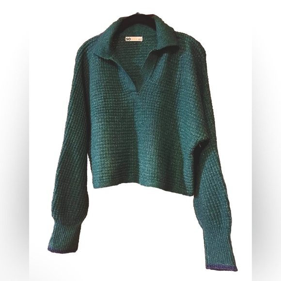 SO V-Neck Oversized Long Sleeved Sweater NWOT! Size Large - Picture 10 of 11